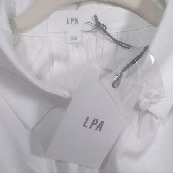 LPA | Academia Poet Peasant Prairie Shirt Dress Blouse Tunic White | XS - Picture 5 of 8